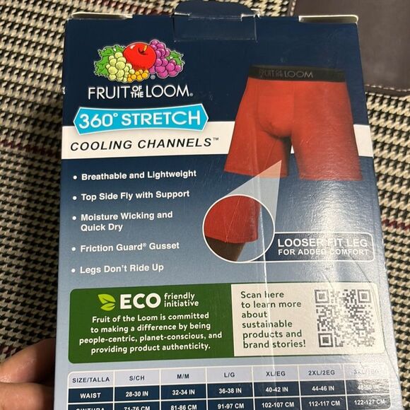 NWT Fruit of the Loom 3 pair loose fit Cooling Channels Comfort size M 32-34 - Picture 5 of 5